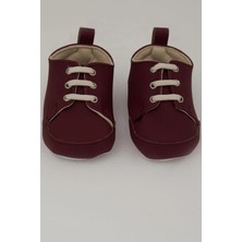 Bebiccino Erkek Bebek Patik Ayakkabı Bağcıklı 18-19 Numara, Bordo