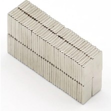 Renas Store 20 Adet 15X10X1.5 mm Köşeli Neodyum Mıknatıs N35 Magnet Dayanıklı Nikel Kaplama