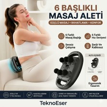 Eser Ticarett 6 Başlıklı Masaj Tabancası Profesyonel Kas Gevşetici Vibrasyon Masaj Aleti