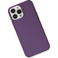 Renas Store Newface Iphone 13 Pro Max Kılıf Pc Sert Şeffaf Kapak - Mor