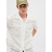 Jack & Jones Jack Jones Erkek Kısa Kollu Desenli Gömlek 12285419