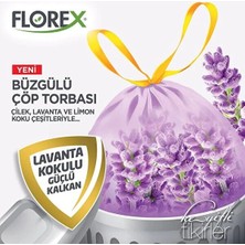 Renas Store 250 Adet FLOREX-503 Avantaj Lavanta Kokulu Büzgülü Büyük 10PCS 65X70CM Çöp Torba 25X10=250 (5528)