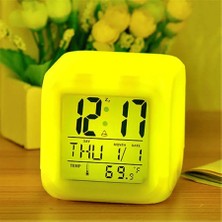 Renas Store LED Dijital Renkli Masa Saati Alarm Termometre Tarih Masaüstü Saat (5528)