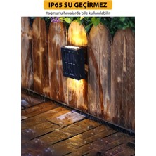 Renas Store Solar Çift Taraflı Duvar Lambası Güneş Enerjili Aydınlatma Dekorasyon Aplik Işık 2 Li (5528)