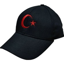 Axe Sportswear Arkası Ayarlanabilir Cırtlı Türkiye Türk Bayrağı Ay ve Yıldızlı Işlemeli Beyzbol Şapka