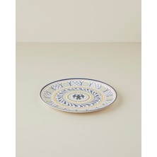 English Home Fiesta Talavera Porselen Servis Tabağı 26 cm Beyaz - Lacivert