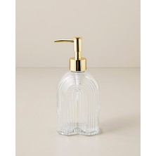 English Home Karen Cam Banyo Sıvı Sabunluk 18,5 cm Şeffaf Modern Stil ve Kolay Temizlik