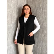 Modaplaza Kadın 3 Düğmeli Triko Anne Yelek