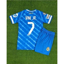 Real Madrid 2025/26 Yeni Sezon Vini Jr Alternatif Çocuk Forması ( Blue)