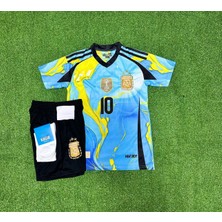 Arjantin 2024/25 Yeni Sezon Lionel Messi Özel Konsept Forması 4'lü Set (Blueyellow )