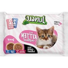 Aesco Çift Lezzet Pouch, Yavru Kedi Için Tavuk-Kuzu, 4 x 100 gr