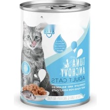 Aesco Taze Ton Balıklı ve Hamsi Parça Etli Yaş Mama (400 G x 12 Adet)