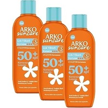 Nacario Güneş Bakım Sütü, SPF50+, 200 Mililitre (3 Paketi)
