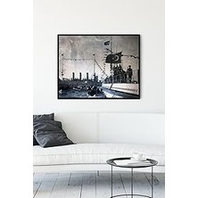 Nacario Postermanya (PSTER10890) Eski Istanbul Boğaz Nostaljik Çerçeveli Tablo (21X30CM)
