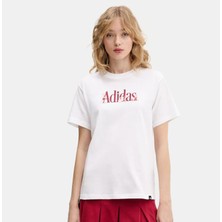 Adidas Soft Sport Kadın Beyaz Yuvarlak Yaka Tişört