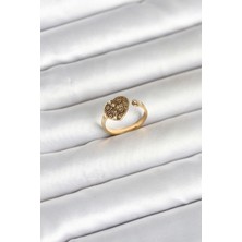 Nhr Kids 316L Çelik Gold Renk Kalp Model Kadın Yüzük 5886 - 153ERD3738-5113
