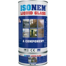 İsonem Isonem Sıvı Cam 2 kg A+B Yüksek Performanslı Su Yalıtım Ürünü Şeffaf Malzeme ile Uygulama Kolaylığı