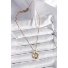Nhr Kids 316L Çelik Gold Renk Zincir Gold Altın Model Kadın Kolye 5886 - 153ERD4683-9154