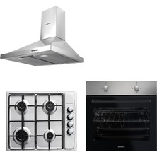 Kumtel Inox Ankastre Set (DP6X Davlumbaz - B66 -S2 Fırın - KO-410 Bf Inox Ocak )
