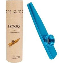 Aesco Mavi Alüminyum Alaşım Metal Kazoo, Kutulu Tasarım