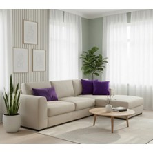Sister Home Design Kadifemsi Dokulu, Fermuarlı Kırlent ( Yastık )Kılıfı
