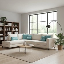 Sister Home Design Kadifemsi Dokulu, Fermuarlı Kırlent ( Yastık )Kılıfı