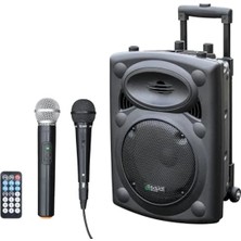 Aesco Taşınabilir Hoparlör, 400W Güç, Uzaktan Kumanda ve Bluetooth Özellikleriyle