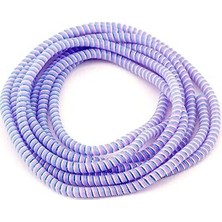 Aesco Şarj Aleti Kablosu Koruyucu Spiral Sarma Kılıf, Kordon Koruma Için Eflatun
