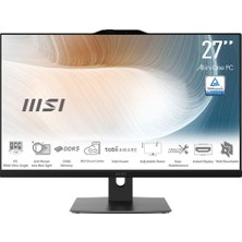 MSI MODERN AM272P 1M-1094XEU* Intel Core 7 150U 16GB 1TB SSD Freedos Siyah 27" All In One Bilgisayar