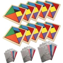 Aesco Renkli Zeka Oyunu ile Eğlenceli Tangram Seti (7 Parça)