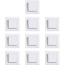 Schneider Electric Asfora Beyaz Çerçeveli Tekli Anahtar 10'lu Sıva Üstü Montaj Özelliği