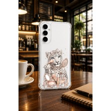 Powerfox Samsung Galaxy S24 Fe Uyumlu Cute Süslü Kaplan Baskılı Sevimli Telefon Kılıfı MK01A