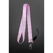 Stormistoretr Tekli Pembe Fiyonk Kart Askı Ipi Yaka Kartı Boyun Ipi Telefon Askısı Lanyard