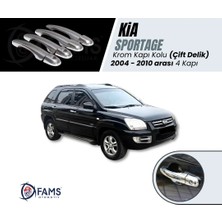 Fams Otomotiv Kıa Sportage 2004-2010 Krom Kapı Kolu 4 Kapı P.çelik (Çift Delik)