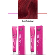 Herşey Trend 2 Li Set Premium 7.66 Aşk Alevi - Kalıcı Krem Saç Boyası 2 x 50 G Tüp