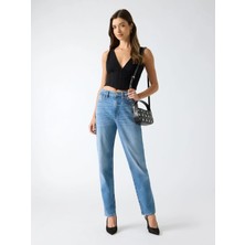 Guess Yeni Mom Kadın Mavi Jeans W6YA3JD1542-TEMD