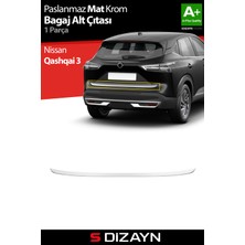 S-Dizayn Nissan Qashqai Krom Bagaj Alt Çıtası 2021 Üzeri A+ Kalite (Mat Krom)