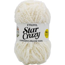 Etrofil Star Crazy Örgü İpi Krem Bej %30 Organik Merino Yün %65 Akrilik %5 Polyester 100g 350m (MU271)