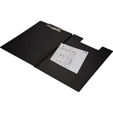 Aesco A4 Pvc Kapaklı Sekreter Tablası - Siyah
