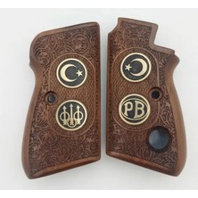 Beretta Mod 70 Düğmeli Beretta Tek Düğmeli Beretta Kabze Ahşap Lazer Işlemeli Logoludur