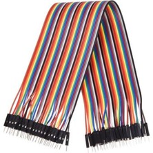 Arduino 20 cm 40'lı Jumper Kablo Erkek-Erkek Renkli Bağlantı Kabloları Eğlenceli Tasarım