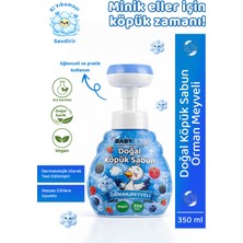 Baby Icon Doğal Çocuk Köpük El Sabunu 350 ml Orman Meyveli Kokulu Vegan Parabensiz Çiçek Şekilli Mavi Köpük