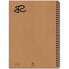 Aesco Kraft Kapaklı Spiralli A4 Defter (140 Sayfa)