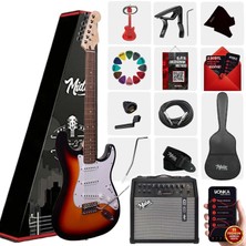 Midex RPH-30SB-50AMP Gül Klavye Sss 50W Amfili Elektro Gitar Seti