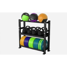 Prodips 10 kg Ağırlık Kapasitesine Sahip 3 Katlı Kettlebell Depolama Standı Şık Tasarım