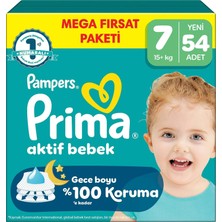 Prima Aktif Bebek Mega Fırsat Paketi 7 Beden 54 Adet