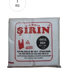 Herşey Trend Beyaz Kalın Atlet Poşet Orta Boy 28X50 cm 1 kg 1 Paket (Takriben 75 Adet)
