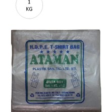 Herşey Trend Kalın Şeffaf Atlet Poşet Orta Boy 27X47 cm 1 kg (1 Paket-Takriben 145 Adet)
