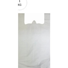 Herşey Trend Beyaz Atlet Poşet Büyük Boy 32X57 cm Takriben 72 Adet 1 kg