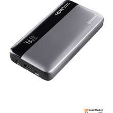Intenso HE25000 25000 Mah 140W Powerbank Pd 3.1 Hızlı Şarj Dijital Ekranlı Usb-C & Usb-A Taşınabilir Şarj Cihazı Siyah